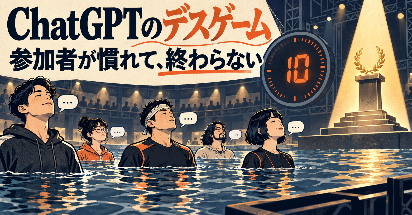 ChatGPTのデスゲーム。参加者が慣れて、終わらない