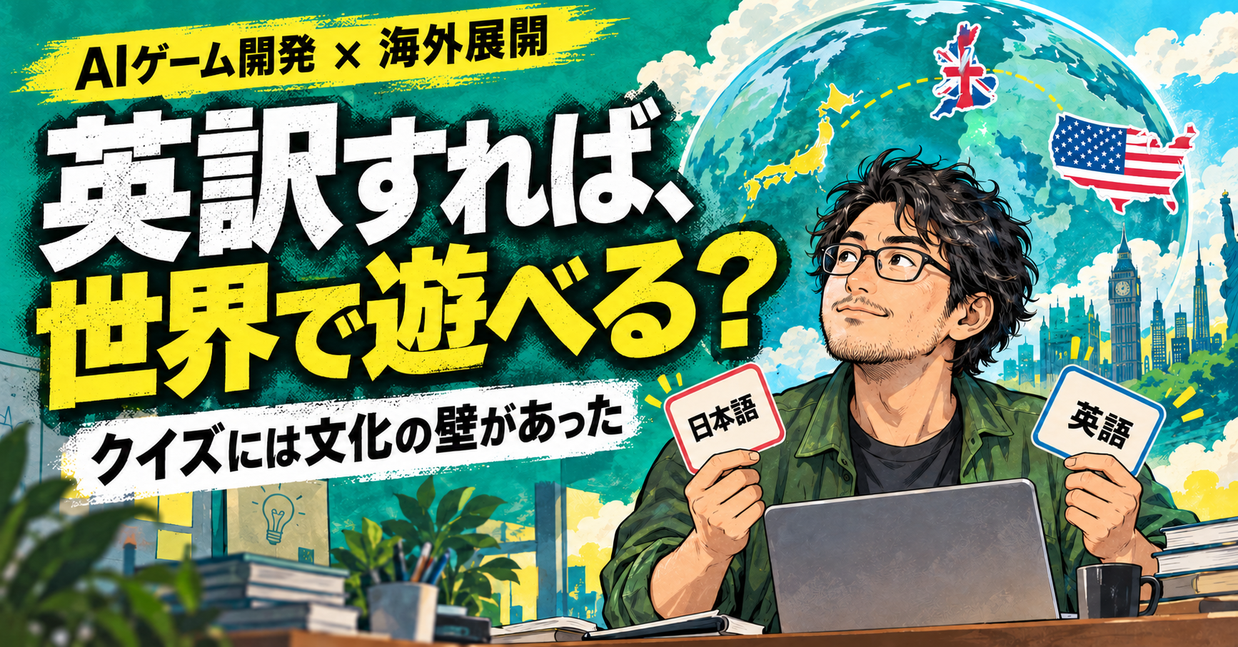 クイズゲームの英訳と世界展開についての記事
